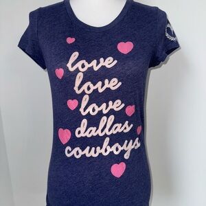 PINK Victoria’s Secret Dallas Cowboys Tee Women’s Medium Navy Pink NFL
